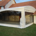 Toile PVC pour tonnelle de terrasse avec structure