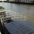 Armature d'un abris de terrasse pour bateau en toile PVC