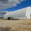 Bâche sur structure métalique / tunnel de stockage